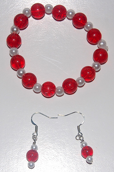 7 inch Stretch Bracelet and Earrings